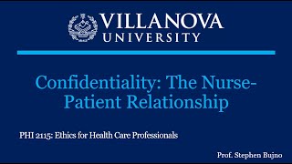 Health Care Ethics Confidentiality Nurse Patient Relationship