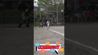 BASEBALL Batter Hits Double, Steals 3rd Base, & Gets Hit Home #shorts #baseball #batter #hitter #fun