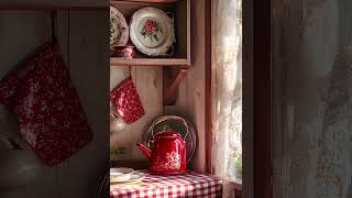 ADD RED Vintage Charm to Your SMALL KITCHEN Decor!