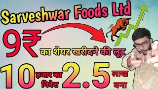 Sarveshwar Foods Share News । Sarveshwar Foods Share Analysis । Sarveshwar Foods Share Target।