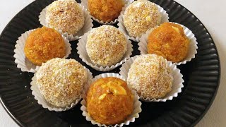 Carrot Coconut Laddu | Carrot Coconut Truffles | Gajar ka Laddu| Carrot Coconut Balls | Carrot Laddu