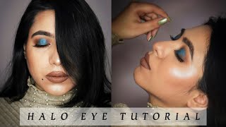 BLUE BROWN HALO EYE MAKEUP • Easy step by step soft glam party makeup tutorial • Aakanksha Ghai