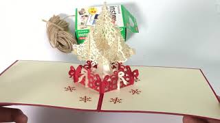 2 Pcs Tarjetas de Navidad con sobre 3D Popup Christmas Tree