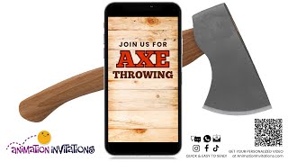 Axe Throwing Party Invitation - GET YOURS NOW!