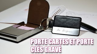 Porte cartes et porte clés gravés