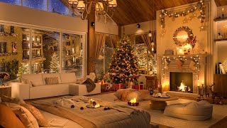 Christmas Jazz 2025 | Warm Bedroom with Fireplace & Soothing Jazz for Focus – 4K Holiday Vibes 🎄