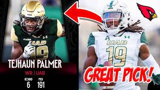 GREAT PICK! The Arizona Cardinals Draft Tejhaun Palmer With The 191st Pick!