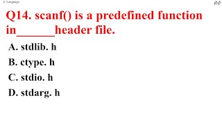 C Language Important questions Test Part-2