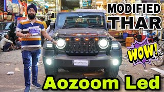 FULL MODIFIED THAR | Best Led For Thar | AOZOOM LED | Best Thar Accessories | Karol Bagh Delhi