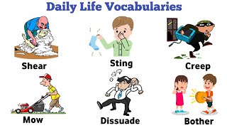 15+ Daily Life Vocabularies |⭐ English vocabularies with sentences and pictures