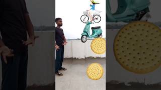 Rotating biscuits to cycle, thar, alto, schooter vfx Funny 🤣 video #shorts #ytshorts #funny