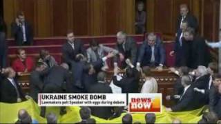 Smoky debate in Ukraine's parliament