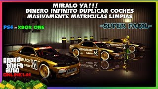 *SOLO SIN AYUDA* DUPLICAR COCHES MASIVAMENTE MATRICULAS LIMPIAS GTA V ONLINE 1.45 PS4 - XBOX ONE