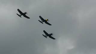 Navy Fighters Display [Bearcat/Wildcat/ 3 x Corsair] at Sywell 2024. #sywell2024