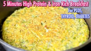 High Protein & Iron Rich BREAKFAST/ LUNCH For PCOS, THYROID & DIABETES