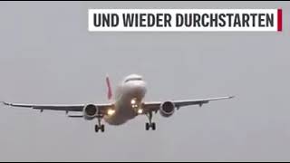 Swiss Air   Abbruch einer Landung bei Wind %21 1