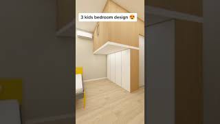 3 kids bedroom design •Credit   Follow usdouble Tap If You Like