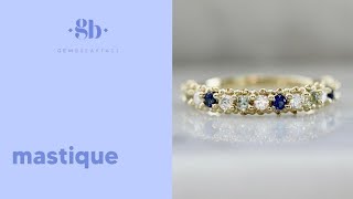 Mastique Round Brilliant Cut Sapphire Band