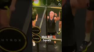 Wall ball squats