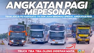 BIKIN KAGET DIDEPAN MATA TIBA TIBA OLENG TRUCKNYA🥵🤯😱 HUNTING BUS ANGKATAN PAGI DI GRINGSING