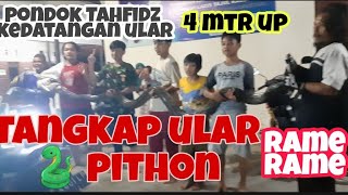 Tangkap ular pithon tengah malam bersama anak anak Tahfidz