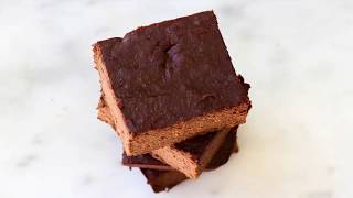 Healthy 3 Ingredient Flourless Brownies (Paleo, Vegan, Gluten Free)