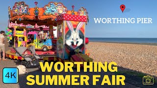 Worthing Summer Fair And Worthing Pier 4K walk |Worthing Summer Festival Walk