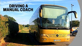 Driving a manual gearbox Mercedes coach (Shifting a Bus)