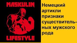 Немецкий/ мужской артикль der в немецком языке