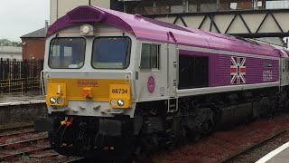 Platinum Jubilee Class 66 departing Hereford!