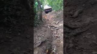 Chevette off-road na trilha sem freio