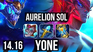 AURELION SOL vs YONE (MID) | 11/2/10, Legendary, Rank 11 Aurelion Sol | EUW Challenger | 14.16