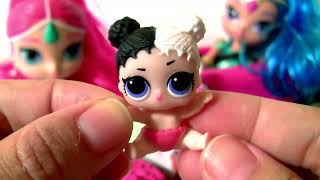 LOL Dolls Pees Spits !! LOL Lil Outrageous Littles Surprise | Shimmer and Shine Toys NUM NOMS 4.1