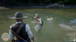 Red dead redemption 2, suicidal lunatic survives head shot