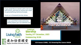 Living Faith & Agape Church, Sunday 24th December 2023