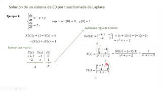 Sistemas de ED con Transformada de Laplace, ejemplo 1