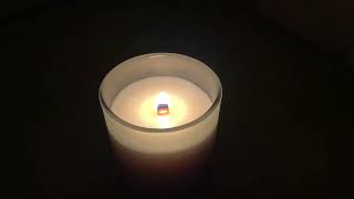 First ASMR with a Wood-wick candle