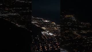 Night view of Kihei on final approach to OGG airport in Maui, Hawaii  #shorts #travel