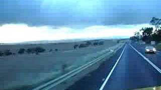 Mercedes 1924 Truck driving back from Dubbo, Landscape