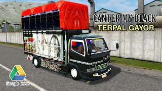 MOD BUSSID TERBARU CANTER MY BLACK REBBECA TERPAL GAYOR