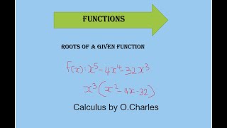 How to determine roots of the given function