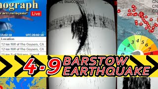 4.9 Barstow Earthquake Caught Live