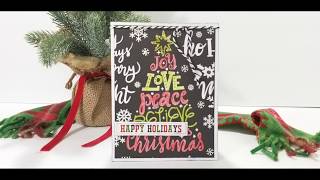 Handmade Colored Christmas Tree Card