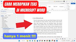 Cara Merapikan Tulisan di Microsoft Word Secara Cepat pada Skripsi, Makalah, Laporan dan Lain-lain