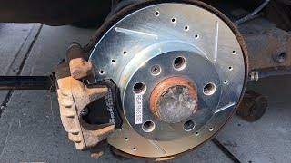 MK4 TDI Volkswagen Jetta rear brake and shock replacement.