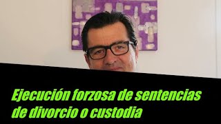 Ejecución forzosa de sentencias de divorcio, separación o guarda y custodia. Abogados Valencia.