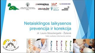 Netaisyklingos vaikų laikysenos prevencija ir korekcija