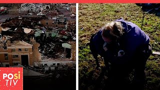 Man filmt bewegendes Wiedersehen zwischen Frau und Hund nach einem Tornado