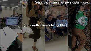 productive week in my life | college + dance practice + wig uninstallment + more