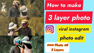 How to Create 3 Layer Photo Edit on Mobile Phone| Malayalam inshot Tutorial #PhotoEditing #WithMe